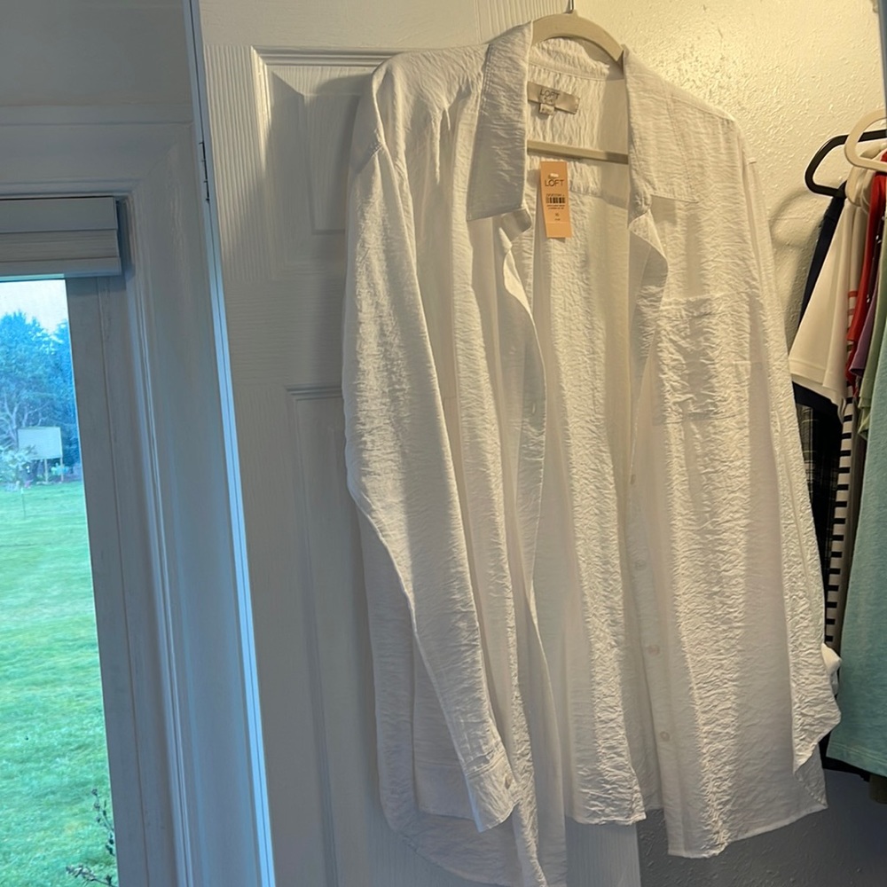 Loft White Button Down